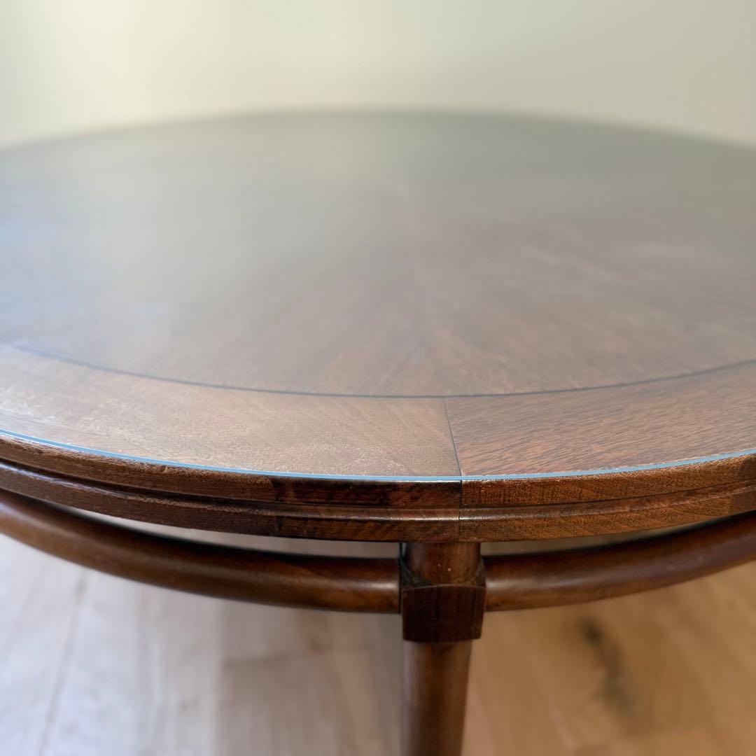 【お値下げ】高級木材 マホガニー ヴィンテージ テーブル マット付き