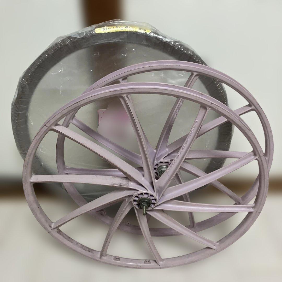 昭和レトロ自転車タイヤ&チューブ&カラーホイルOGK超レアギア取り付け済み品