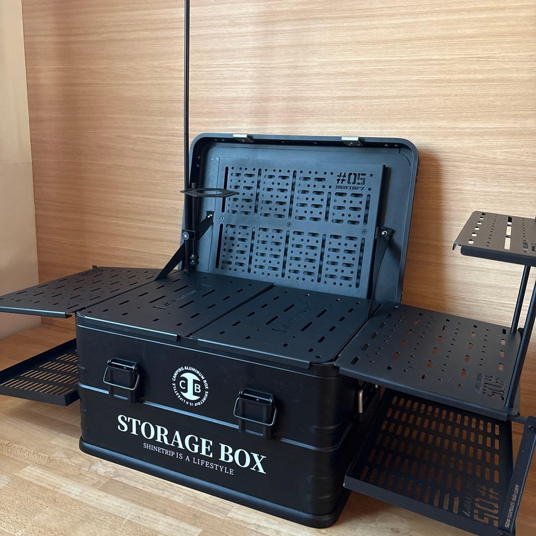 【美品、希少】ShineTrip アルミコンテナ ブラック　フルセット　おまけ付