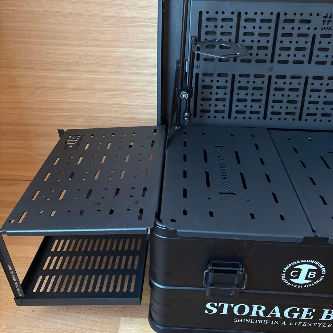 【美品、希少】ShineTrip アルミコンテナ ブラック　フルセット　おまけ付