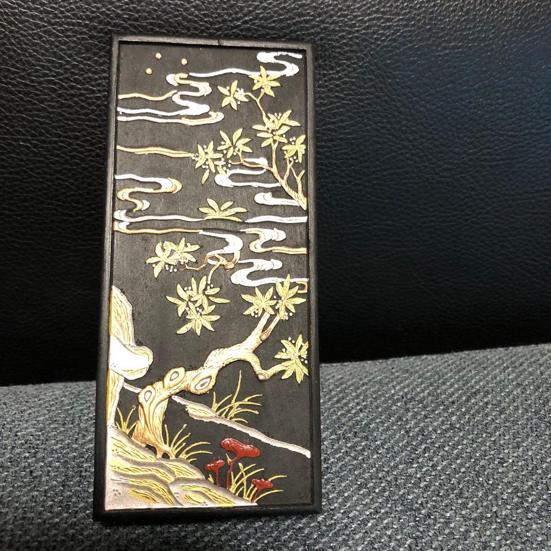 中国 古墨 徽歙老胡開文製 大千春 書道具墨　「大千春 胡開文」176㌘ 大型