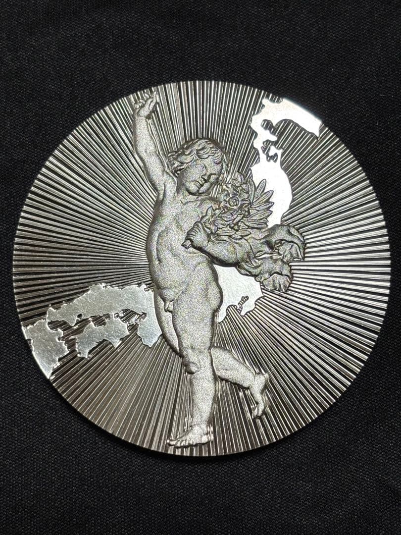 【純銀製】青函トンネル 瀬戸大橋開通記念メダル SV1000 造幣局124.5g