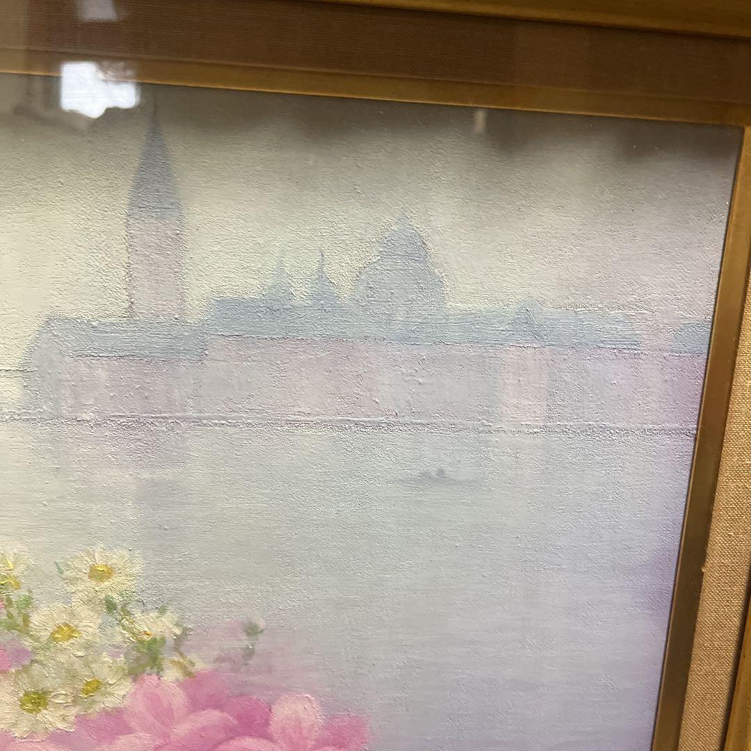 磯部晶子　朝の光　f6油絵