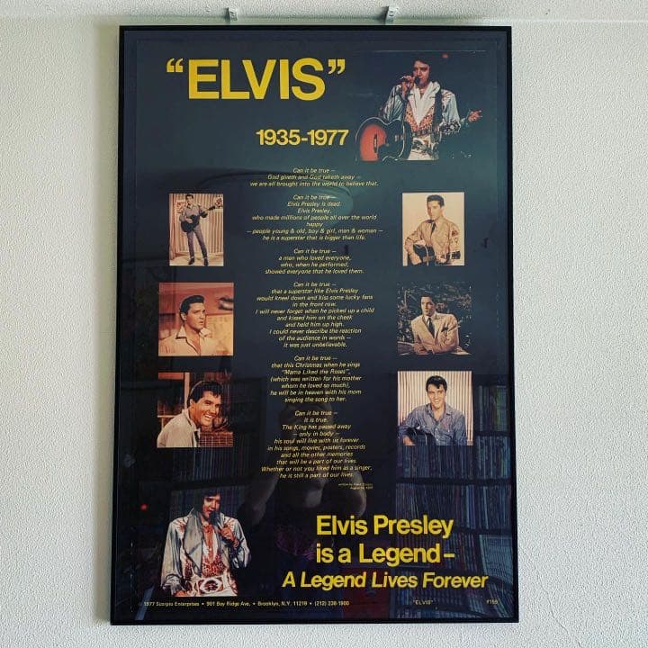 レア　1977年　ビンテージ　エルビスプレスリー　ポスター　ロカビリー　ロック