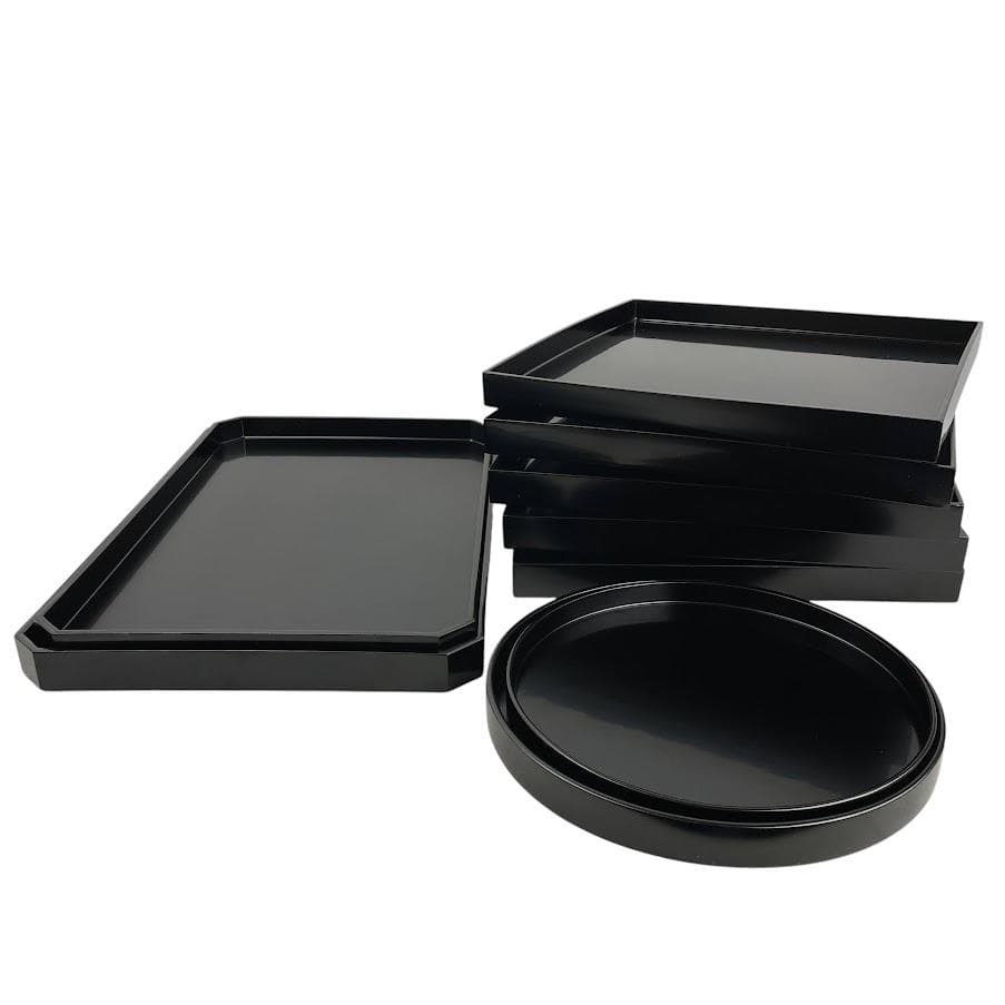 極美品●辻石斎●名品 利休形 懐石揃物五客 塗師 茶懐石道具セット 骨董・古美術