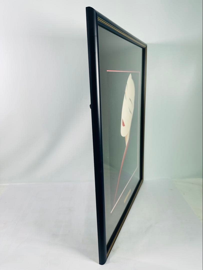 【希少品】鶴田一郎　ヒロイン　絵画　日本女性　額入り　年代物　保管品　骨董