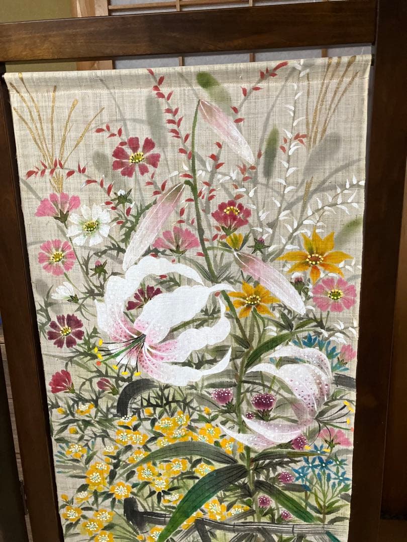 ミッチーページ:屏風、京友禅作家中村勝雲氏作