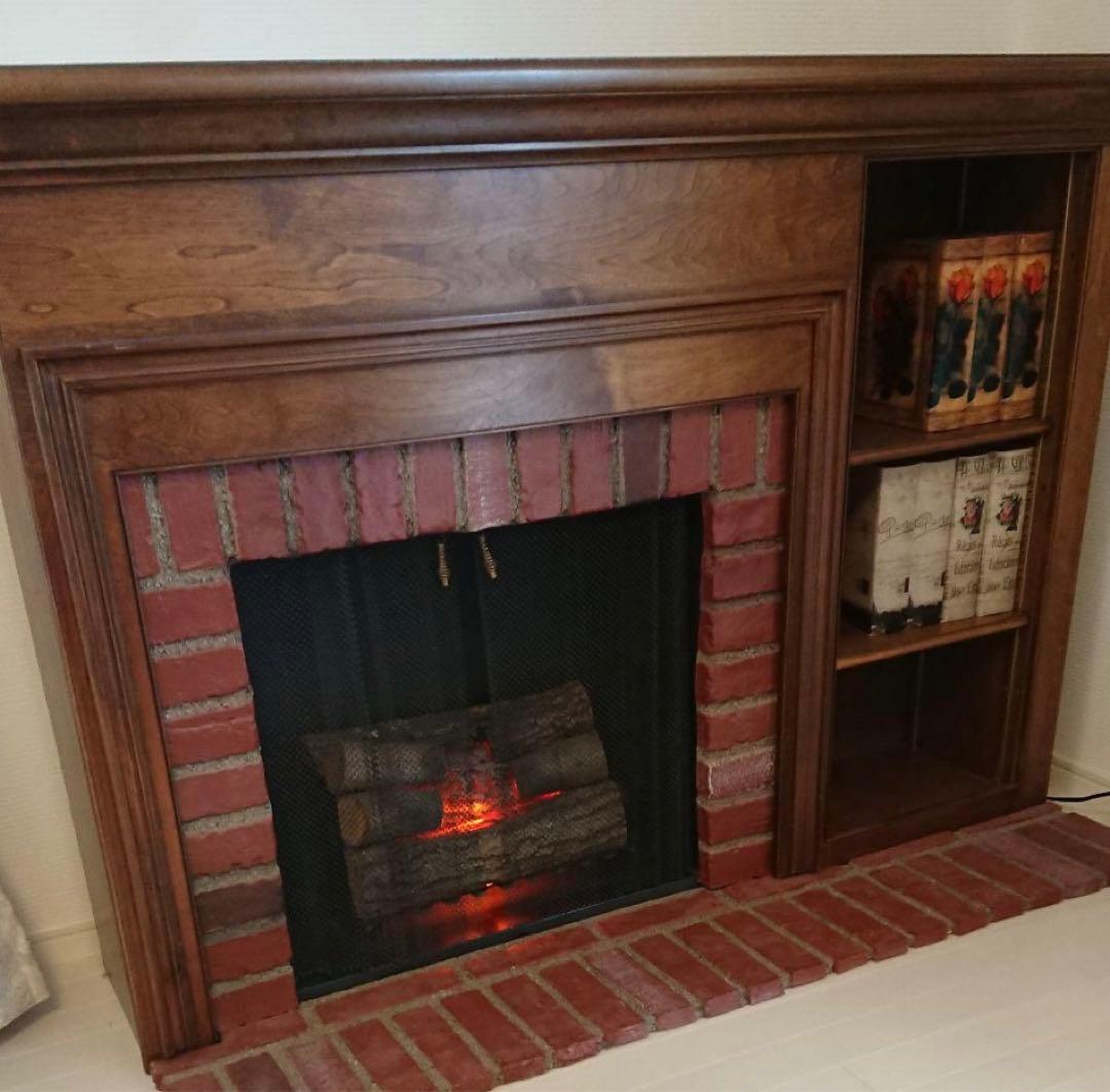 最終価格☆希少逸品高級輸入家具☆暖炉風オブジェサイドボード