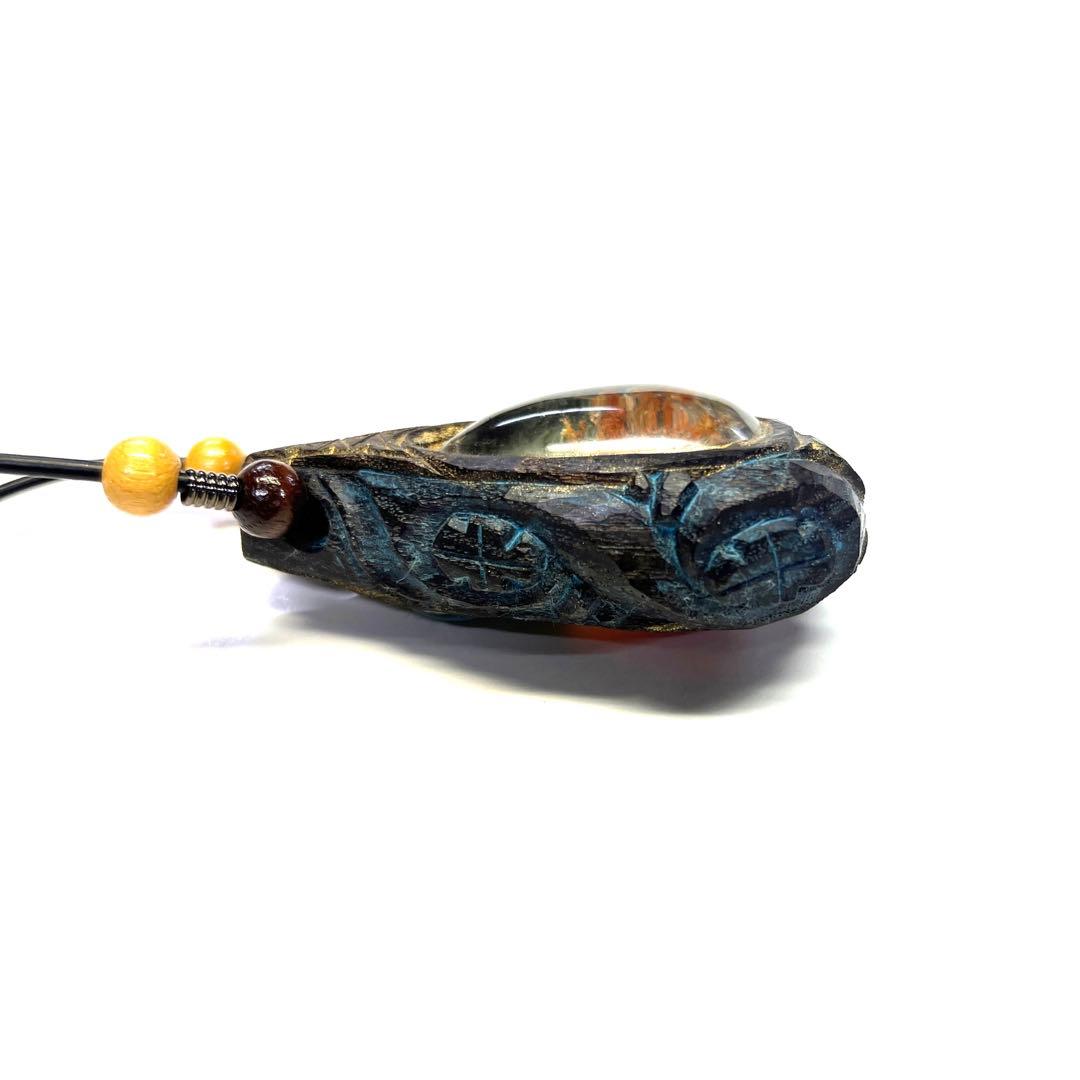 北海道アイヌコタン　西田智三さんネックレス　天然石　ガーデンクォーツ　クリソコラ