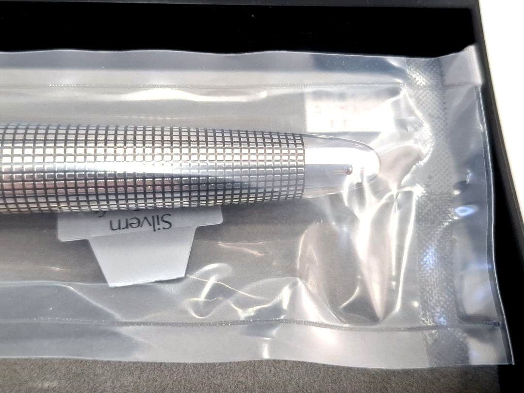 未開封　PILOT　パイロット　万年筆　18K細字　F　シルバーン　格子　925