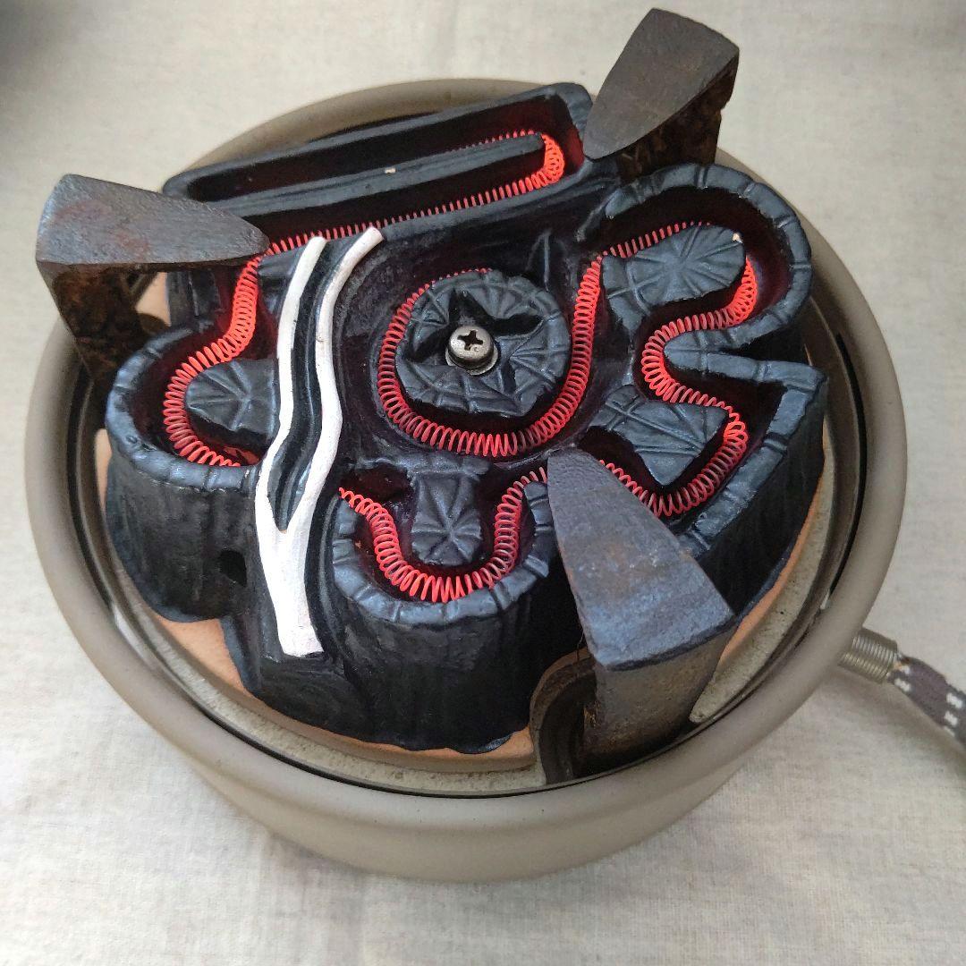 唐銅(唐金) 風炉セット 電熱器付 兼春 作 茶道具