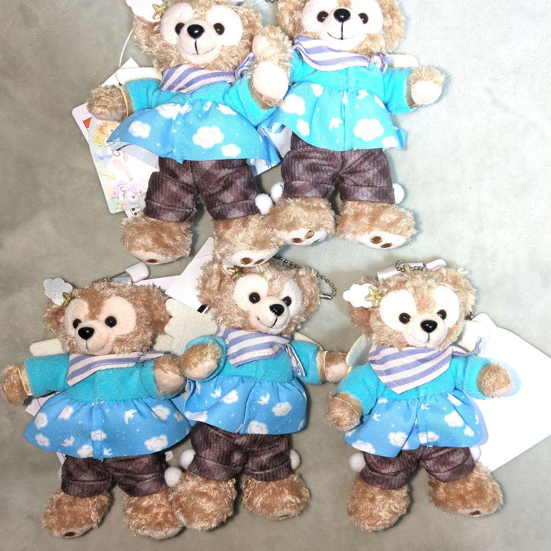 ディズニーシー　ウィッシングウィングス　ダッフィー　ぬいぐるみバッジ　5点