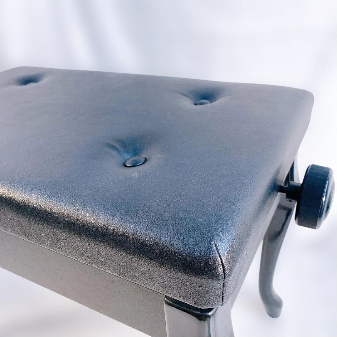 ピアノ椅子　猫足　レザー　高さ調整付き