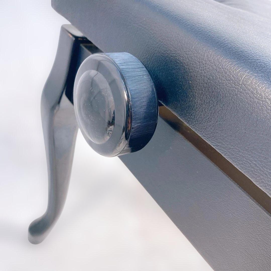 ピアノ椅子　猫足　レザー　高さ調整付き