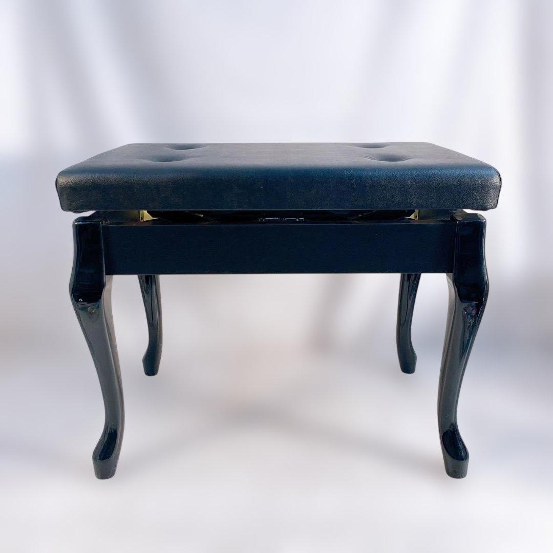 ピアノ椅子　猫足　レザー　高さ調整付き