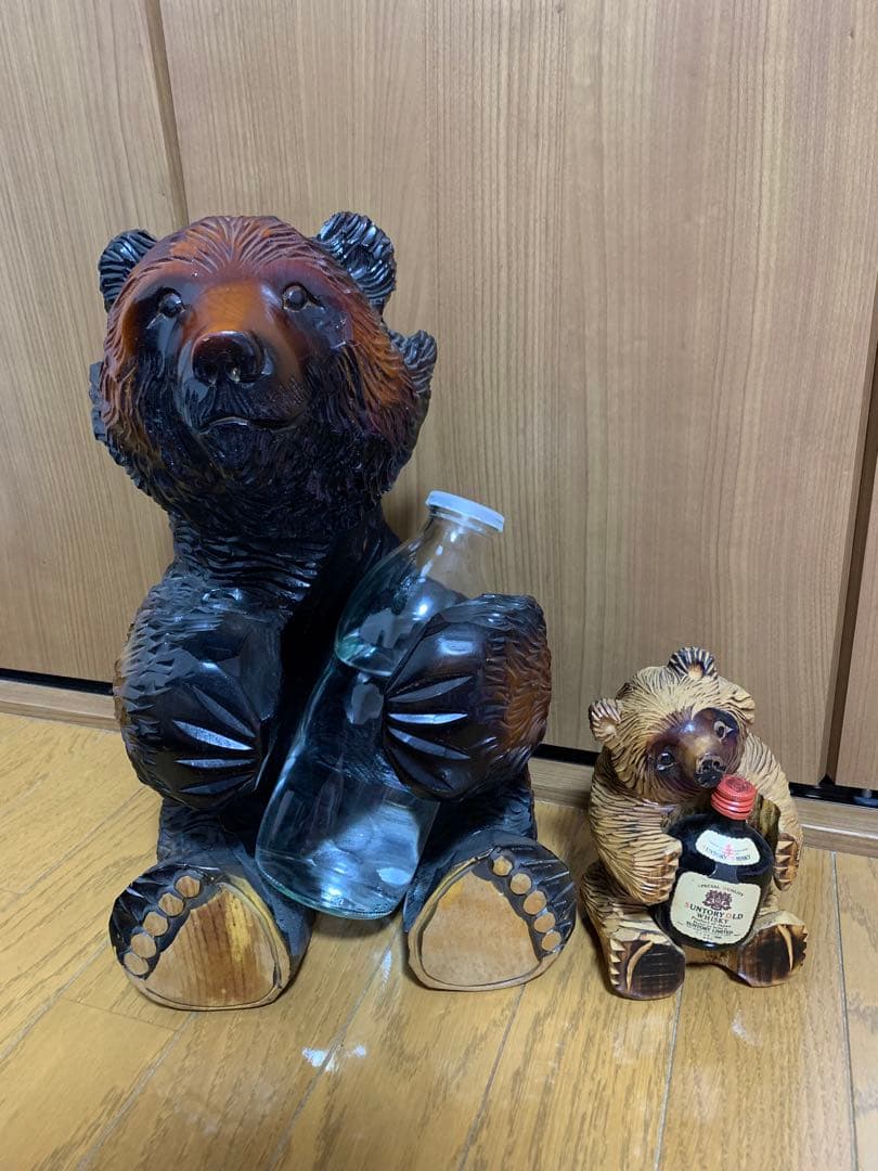 木彫り 熊 一升瓶 民芸 オブジェ セット売り