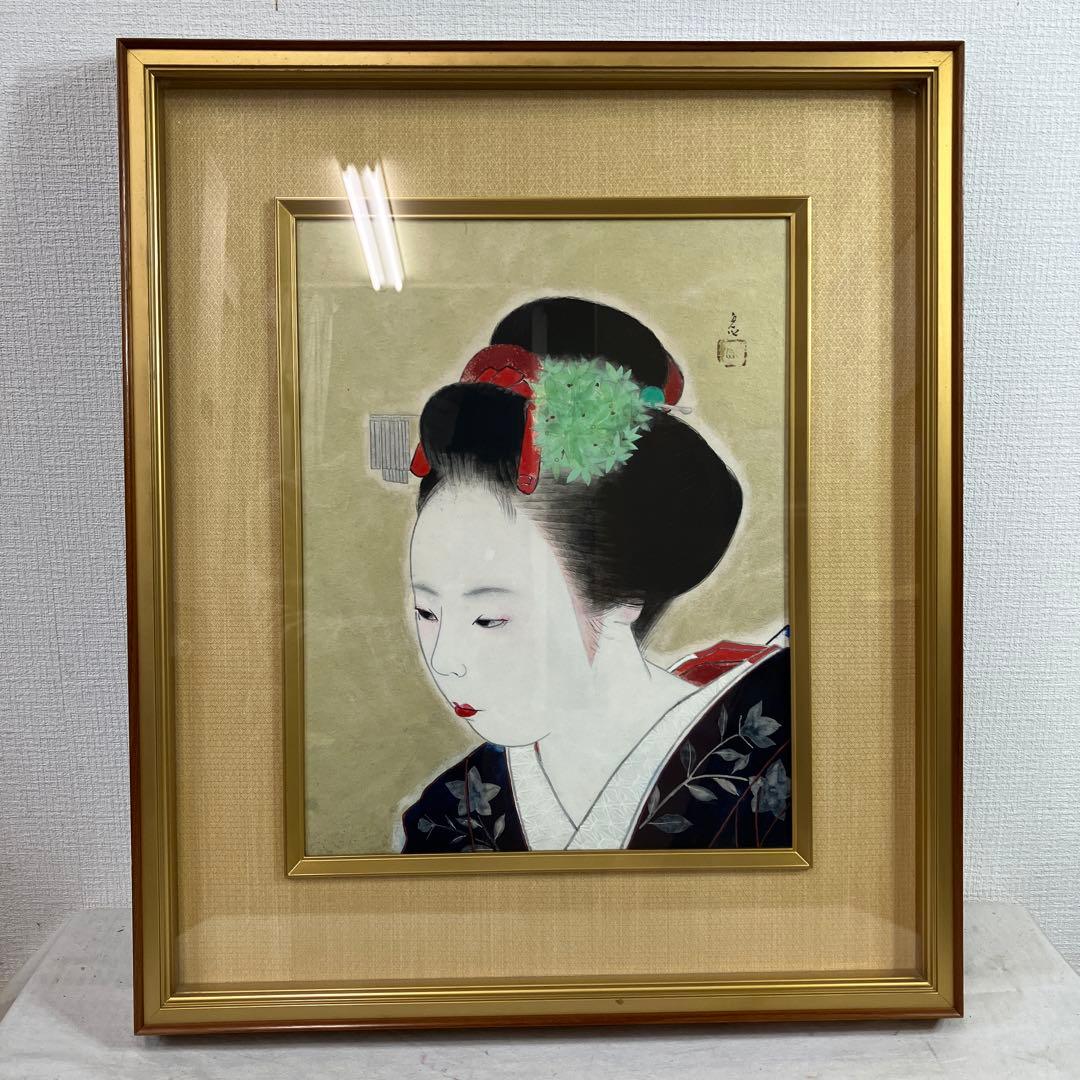 No.2634 日本画　中村貞以「舞妓　F6」