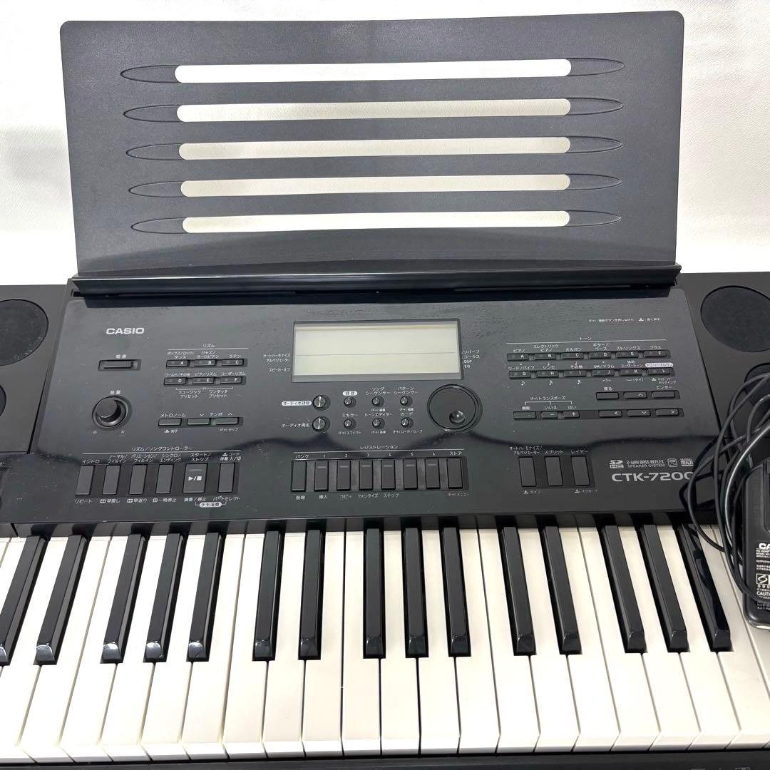 CASIO カシオ 電子ピアノ 61鍵 CTK-7200 ブラックキーボード