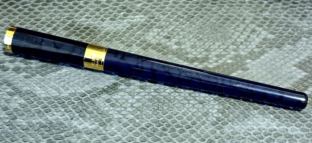 美品 CHAUMET ショーメ 万年筆 筆記具 ペン先 18K 白蝶貝 ネイビー