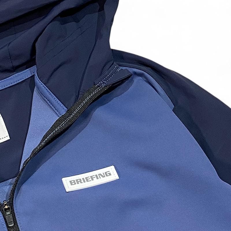 BRIEFING ブリーフィング 切替ハーフジップ ジャケット ブルー S