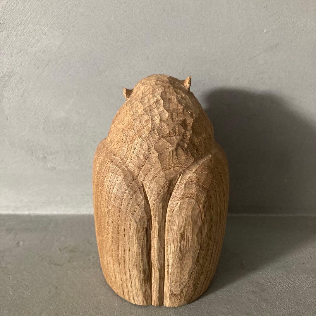 金岡茂幸 フクロウ ミミズク 彫刻 木彫り