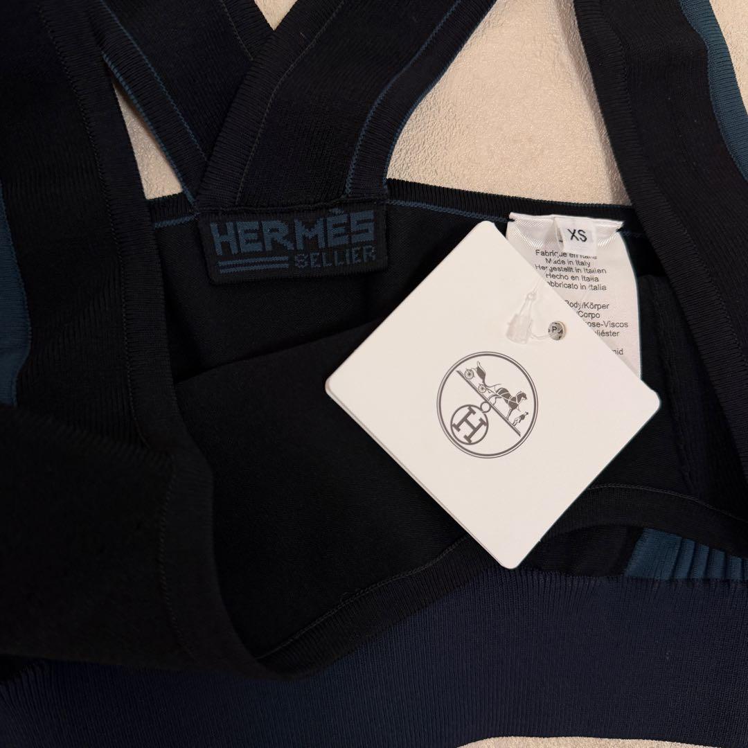 新品エルメス　ヨガウェアセット　ブラック&ネイビー