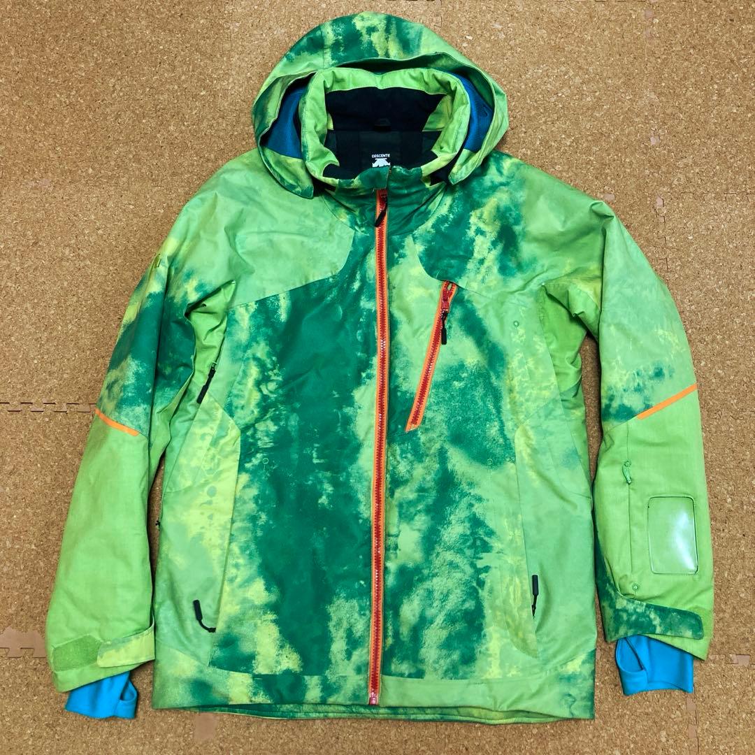 デサントdescentスキーウェア スキー スノボジャケット Mメンズ 緑
