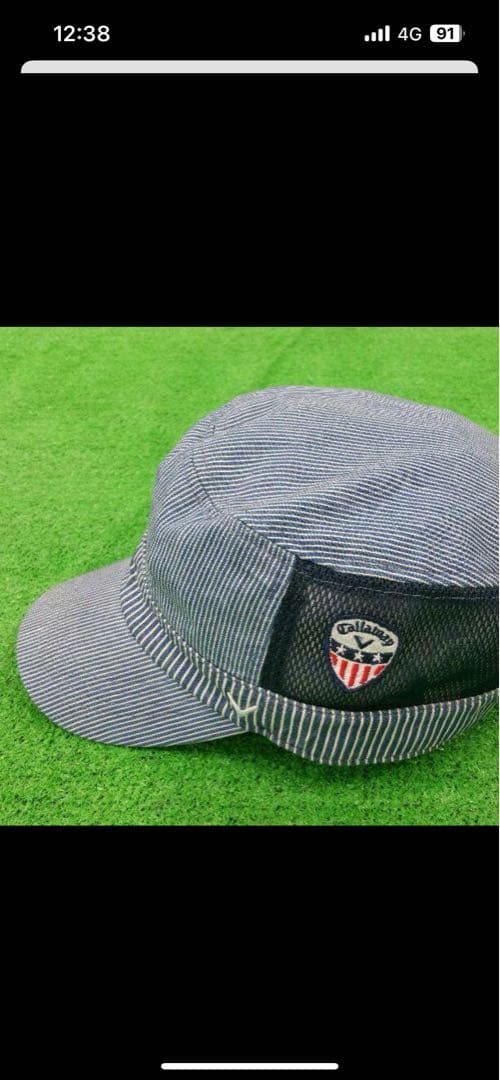 Callaway ストライプキャップ Fサイズ