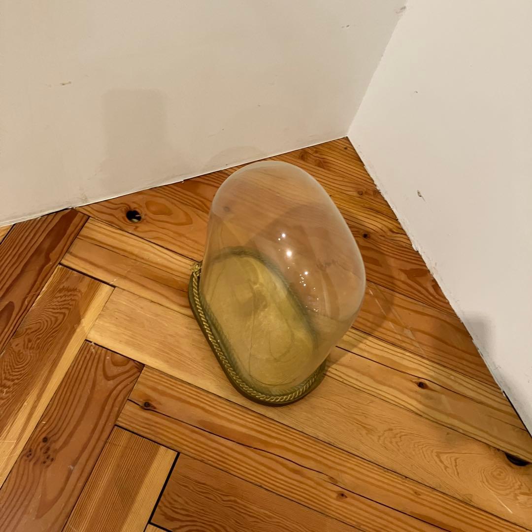 アンティーク　グラスドーム　ゴールド　ガラスケース