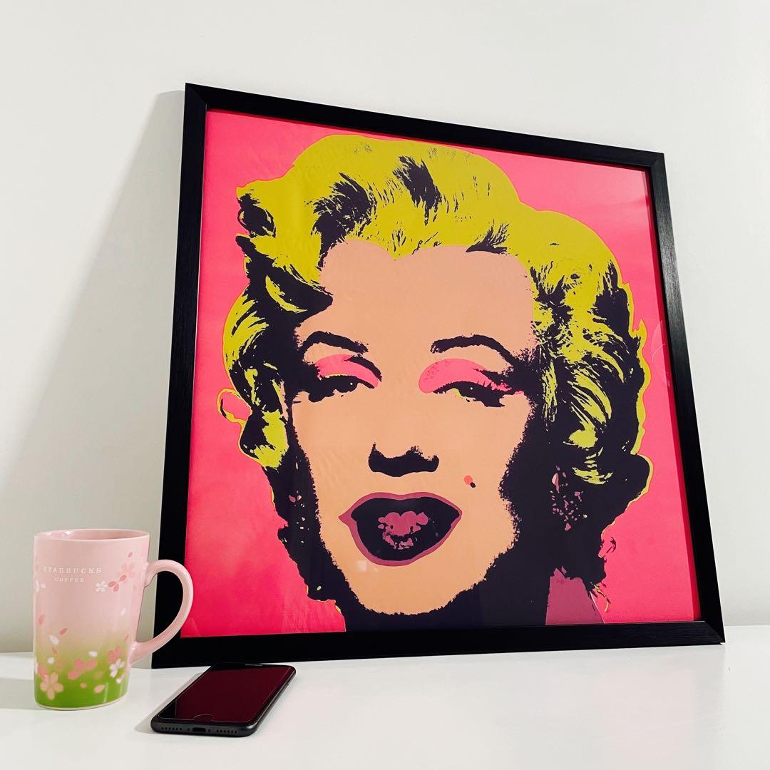 額付【50cm×50cmポスター】アンディ ウォーホル マリリンモンロー