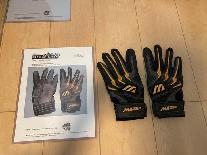 松井秀喜 実使用 バッティンググローブ