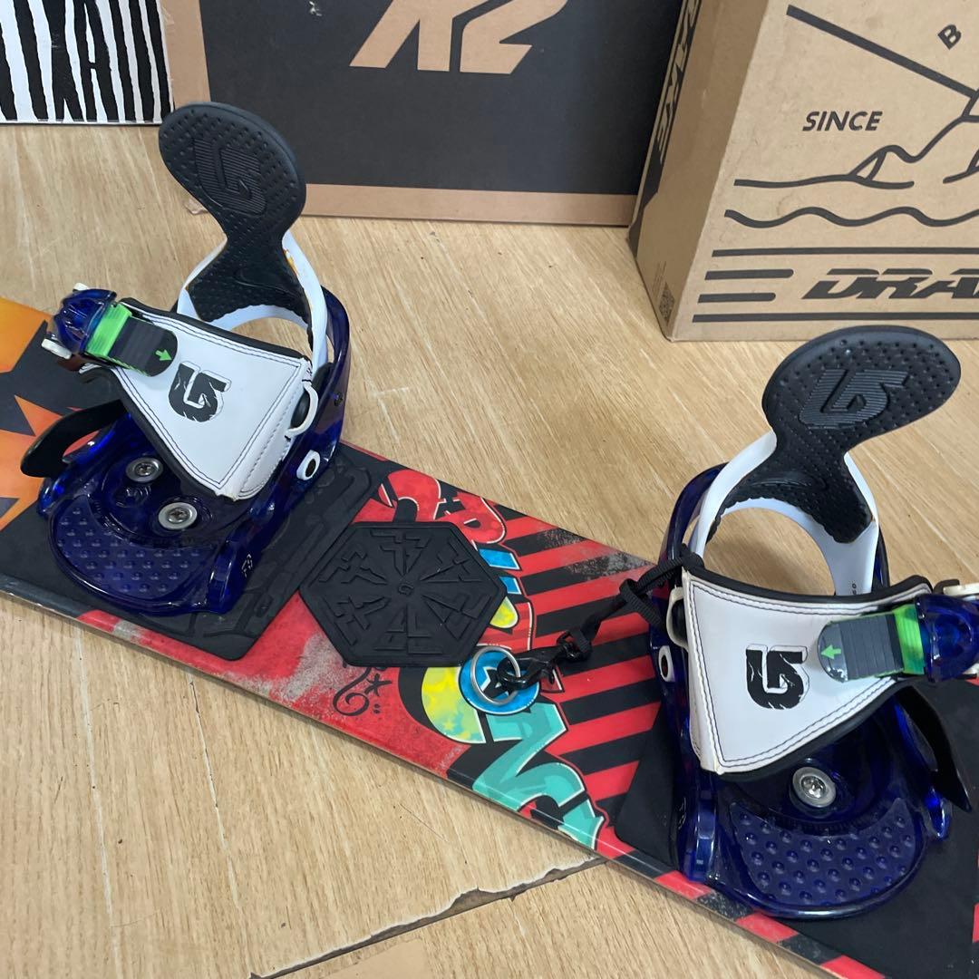 BURTON　キッズスノーボードセット　90cm　バートン　バイン付4点セット