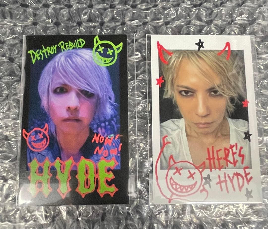 HYDE ガチャ　チェキ風カード　２種セット　HYGACHA ハイガチャ