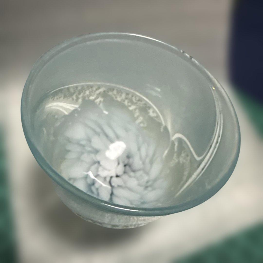 「ガラスのぐい呑み」宙吹ガラス作家　川原有造