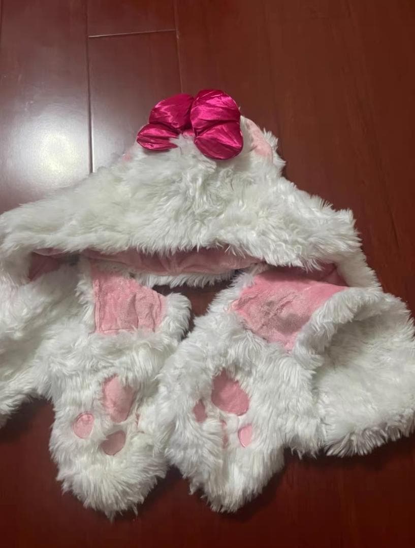 ディズニーリゾート うさぎデザイン ファーキャップ