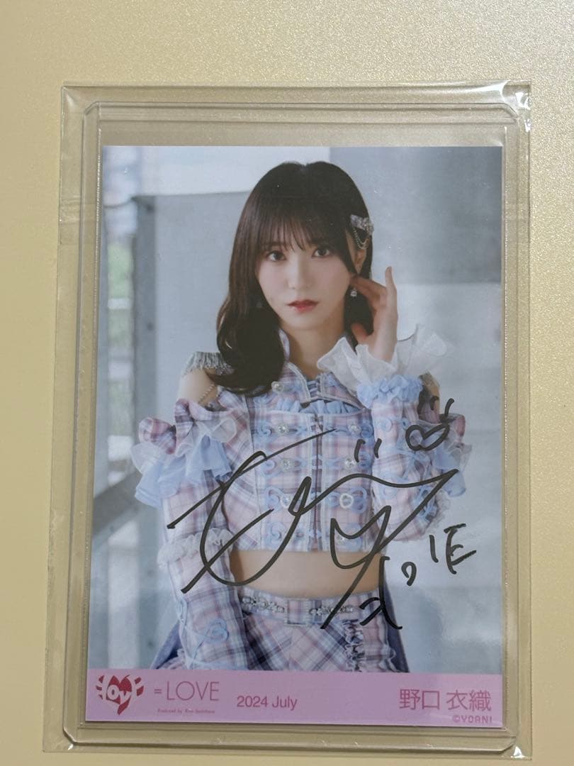 ＝LOVE イコラブ　野口衣織　直筆　絶対アイドル辞めないで