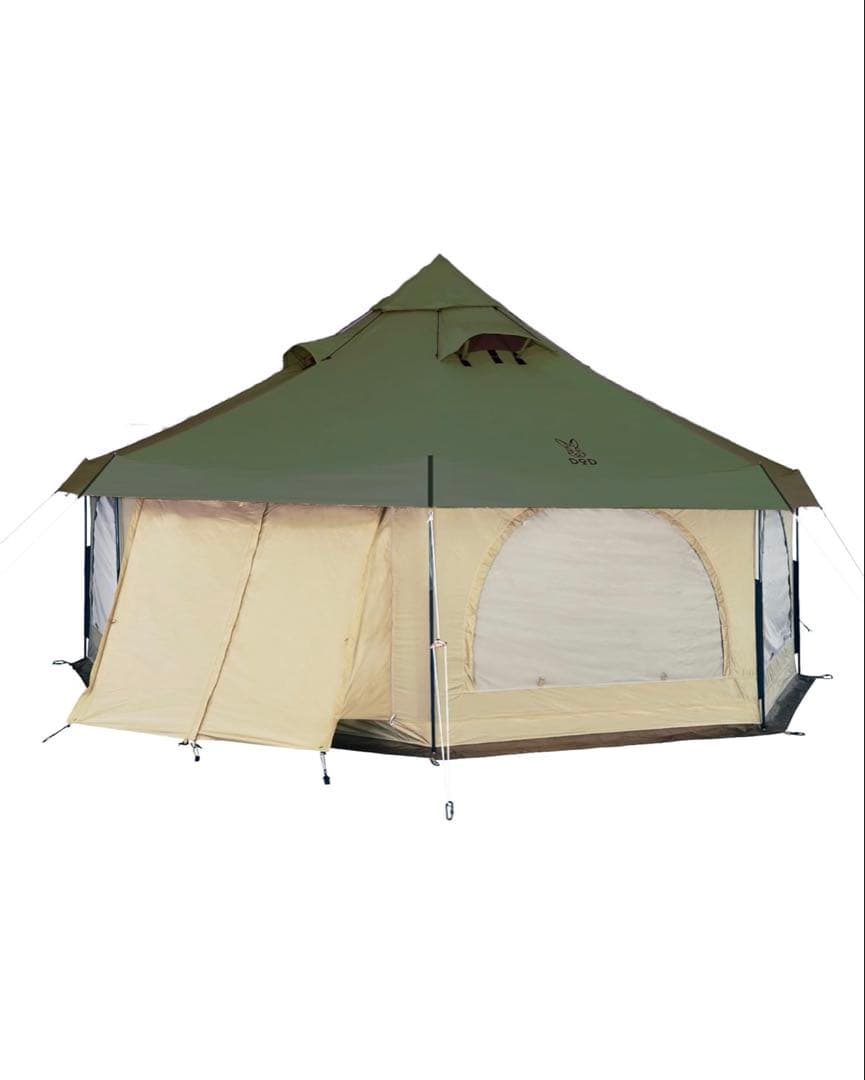 [値下げ]DOD タケノコテント2(TAKE2) カーキ 専用グランドシート付き