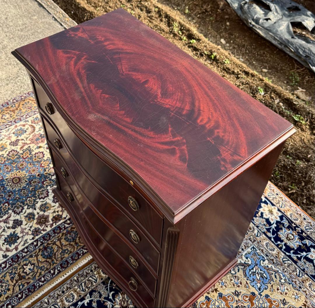 英国ヴィクトリアン マホガニーチェスト 4段