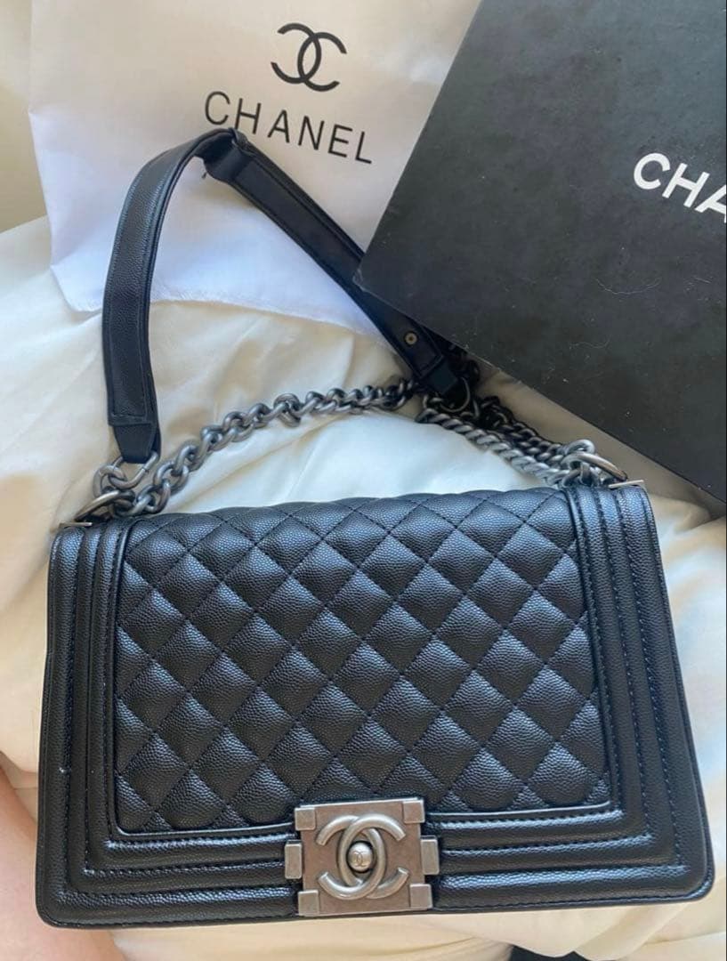 ノベルティグッズ✨CHaNel ブラック キルティングバッグ 黒