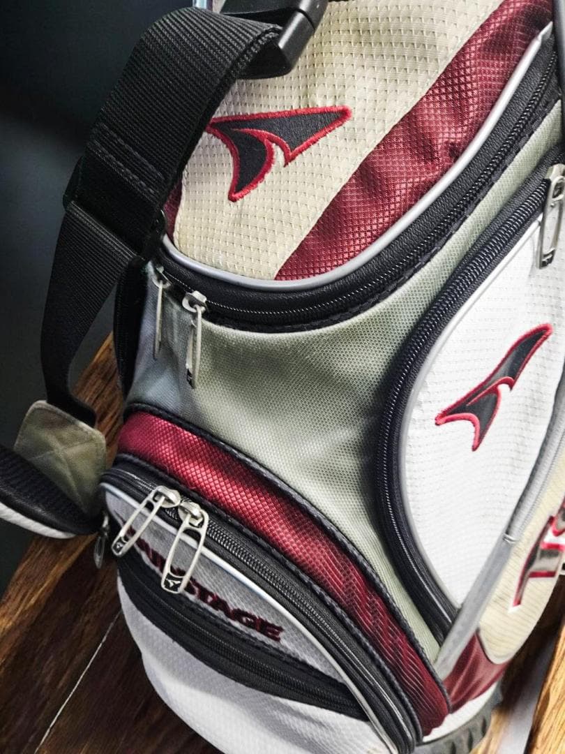 送料無料/超美品　TourStage キャディバッグ ホワイト・レッド