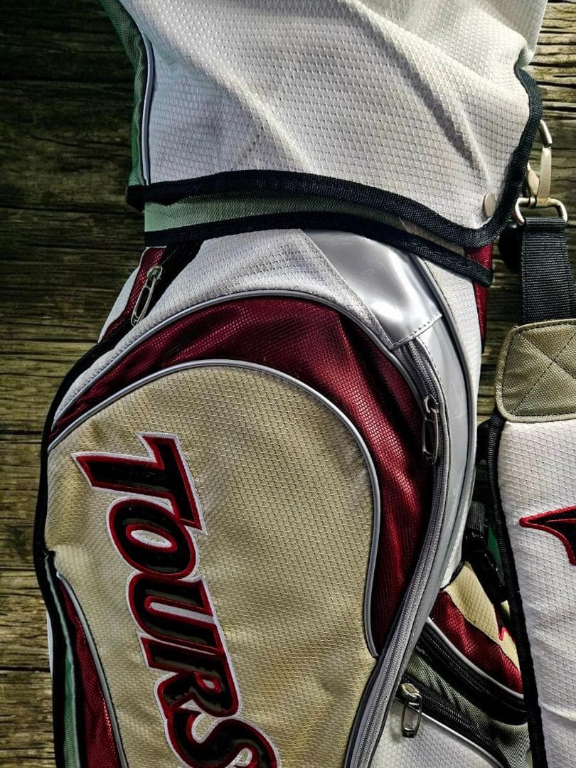 送料無料/超美品　TourStage キャディバッグ ホワイト・レッド