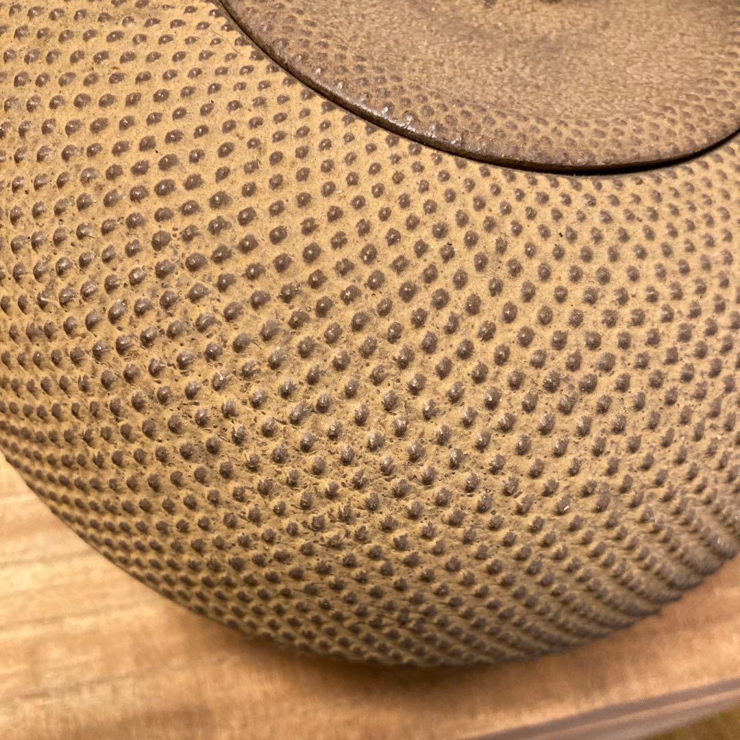 柚子姥口霰釜　南部喜州作 南部鉄