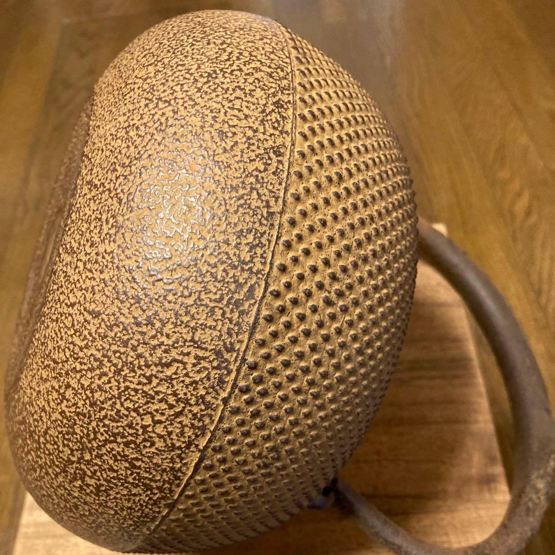 柚子姥口霰釜　南部喜州作 南部鉄