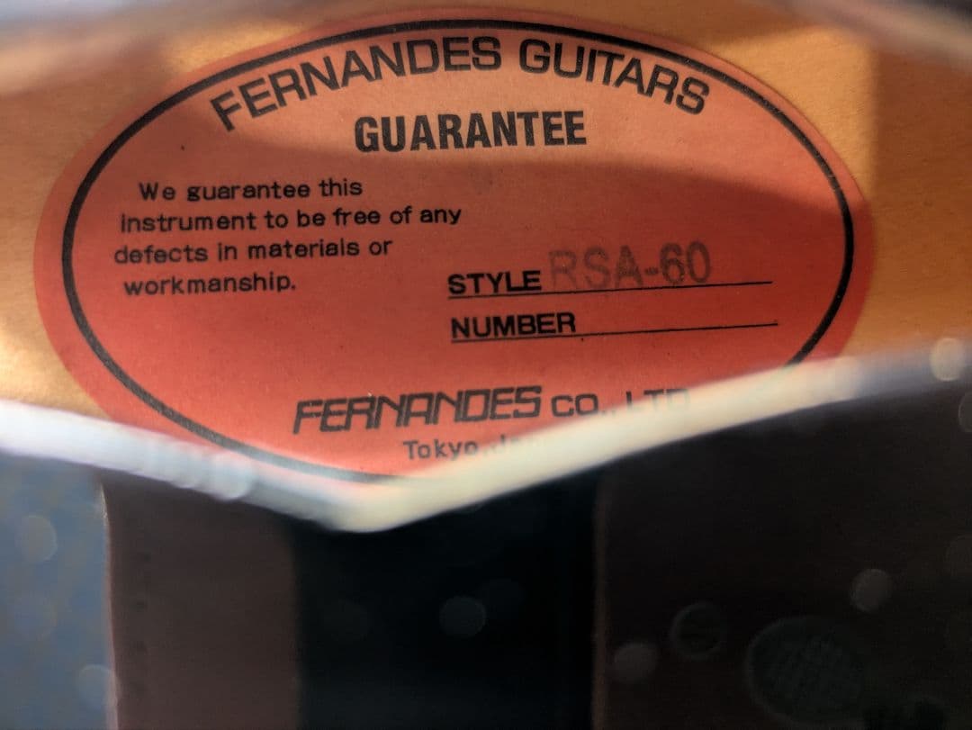 フェルナンデス／バーニー　RSA-60 セミアコ