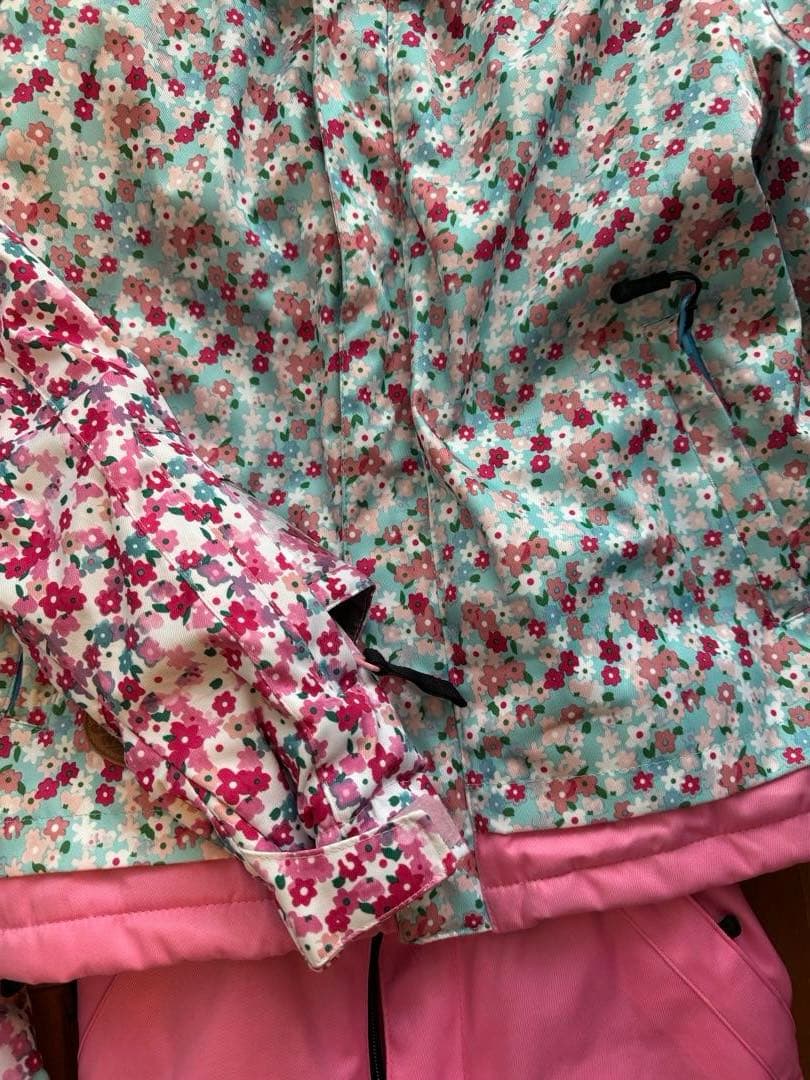 子ども用 スキーウェア 花柄 2組セット