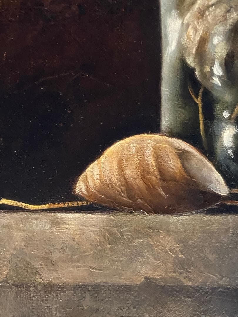 「真作」萩原義雄「静物」静物画　油彩画　額装　サイン有り　F4号