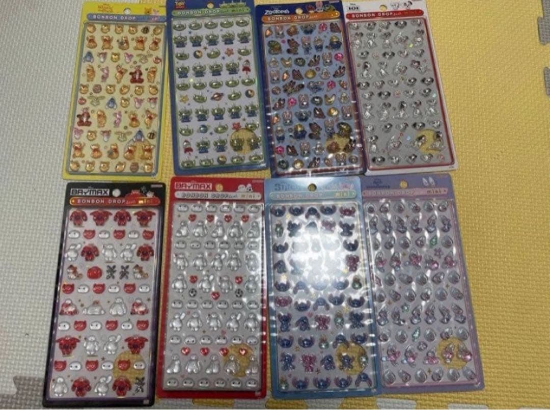 ボンボンドロップシールminiディズニーコンプリート 全8種 ミニ 国内正規品