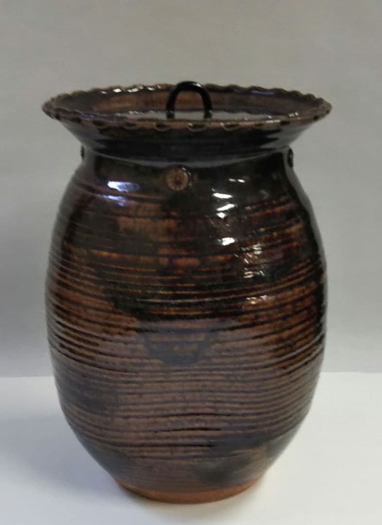 茶道具 水指 細水指 瀬戸 輪花口 山十窯 加藤光右衛門 芳右衛門 弥右衛門