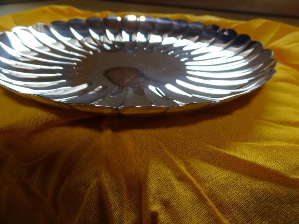 銀製菓子器　銀製徳力　徳力本店　貴金属　美術品　骨董　重量約380ｇ