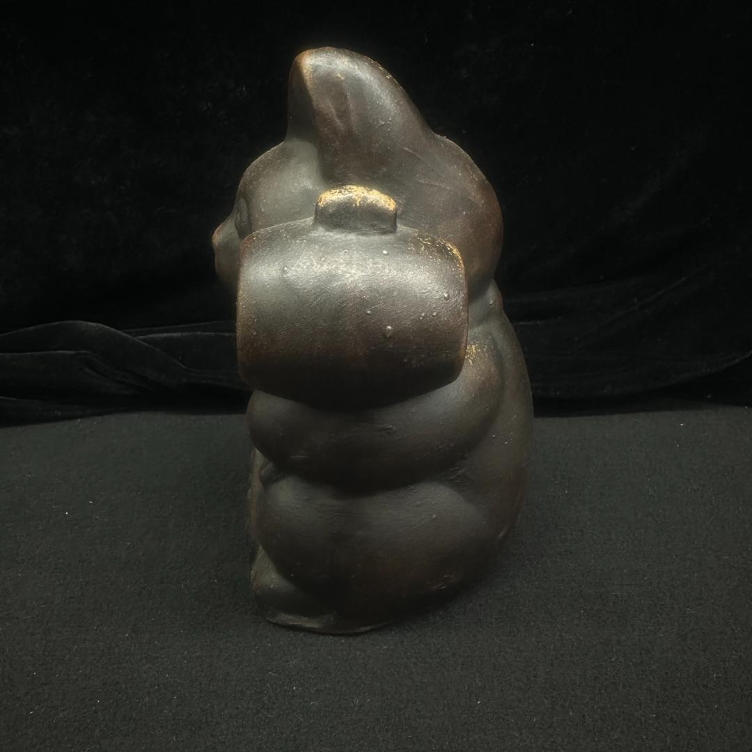 古備前　　 猫の置物　招き猫　縁起物 備前焼